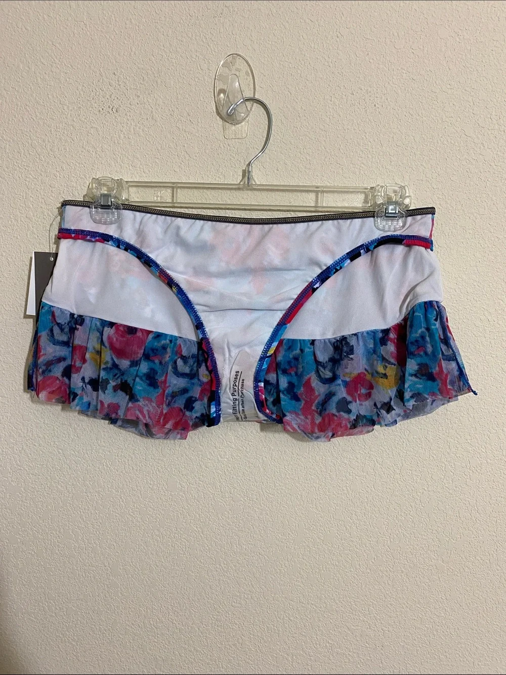 KENNETH COLE REACTION Floral Print Skirted Bikini Bottom Women's Size L